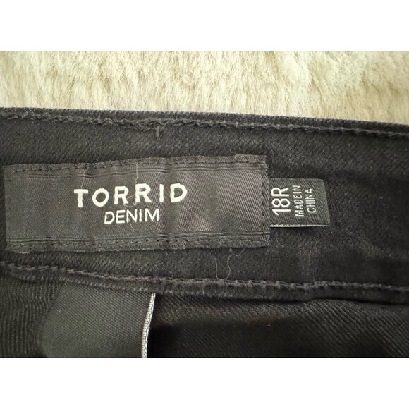 NEW Torrid Curvy Skinny Ankle Jeans Stretch Black Plus Size 18 Regular Dark Wash - Picture 7 of 11